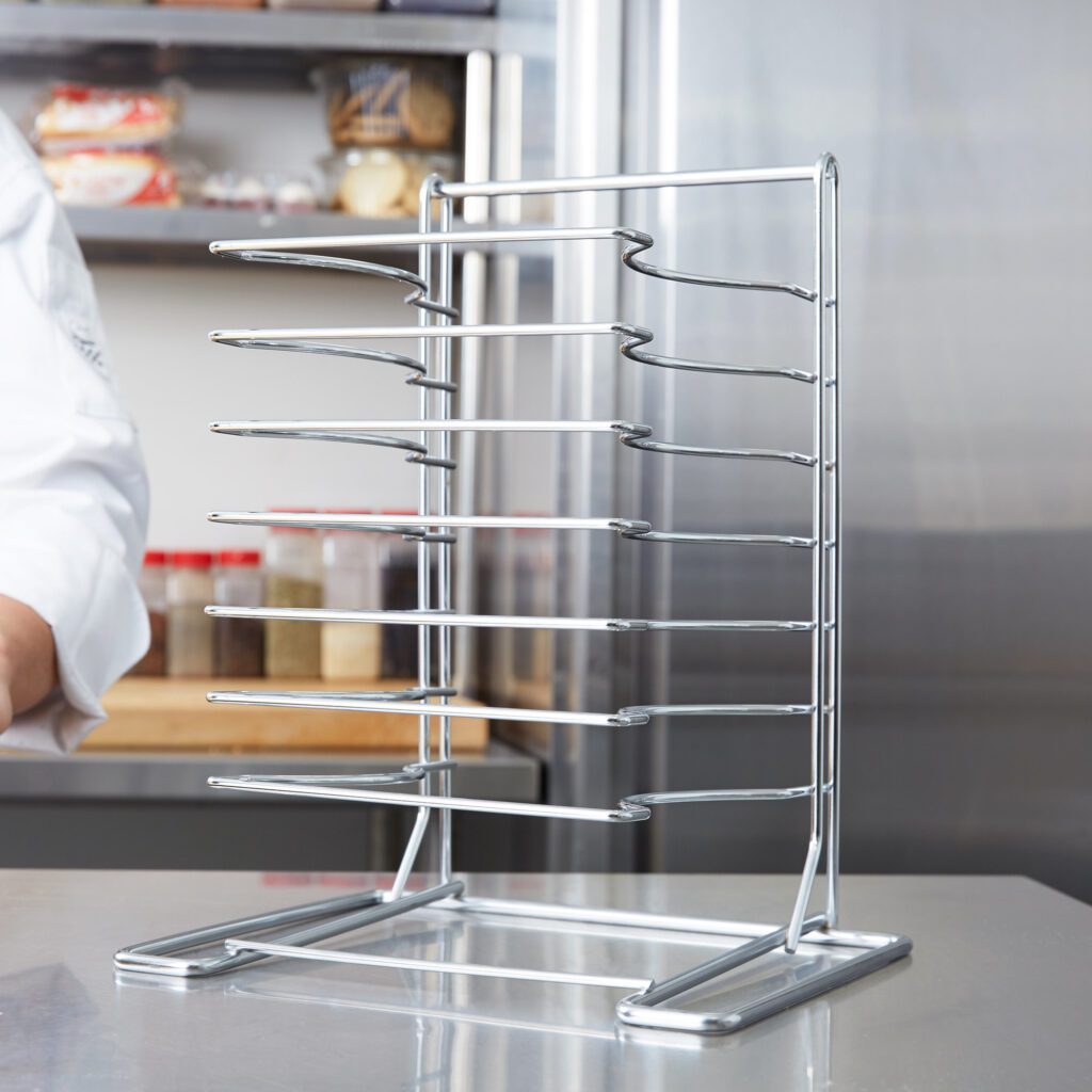 Pizza Handle Rack Pizza Pan Rack - Orange Spectrum